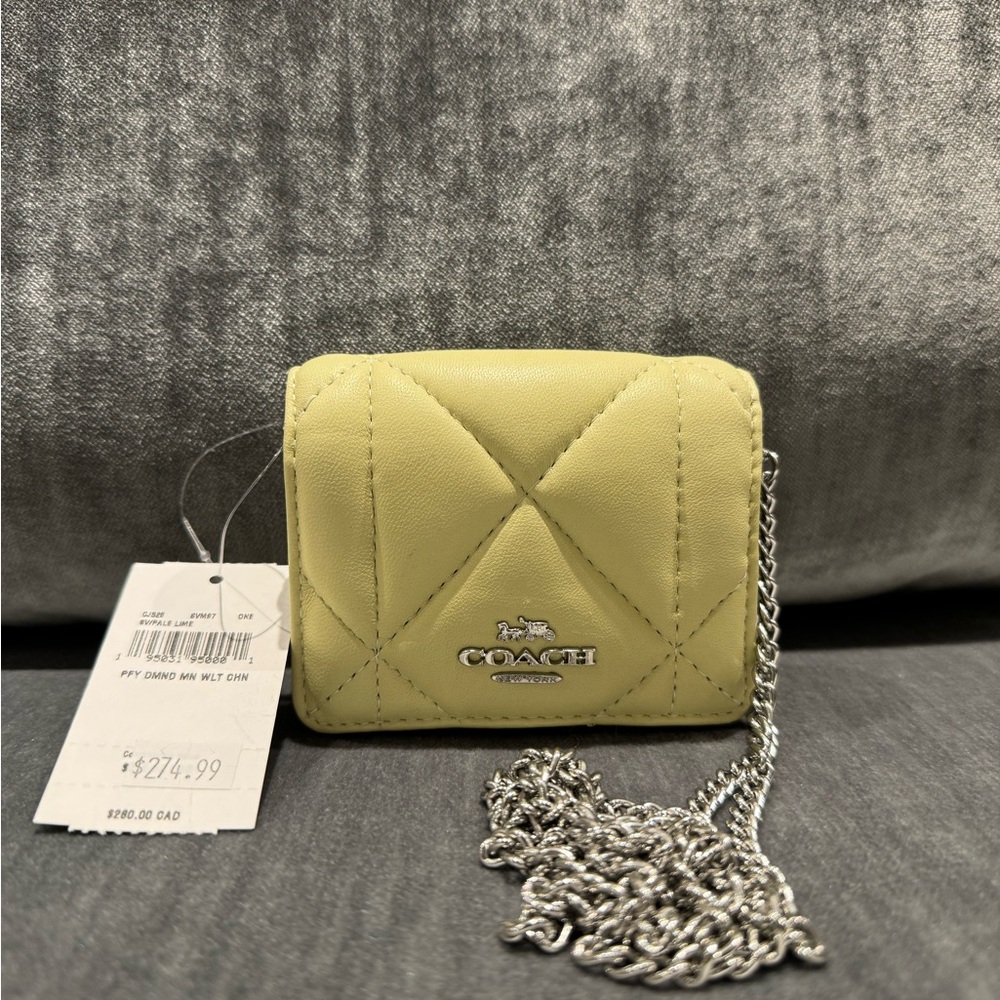 Mini Wallet On A Chain With Puffy Diamond Quilting